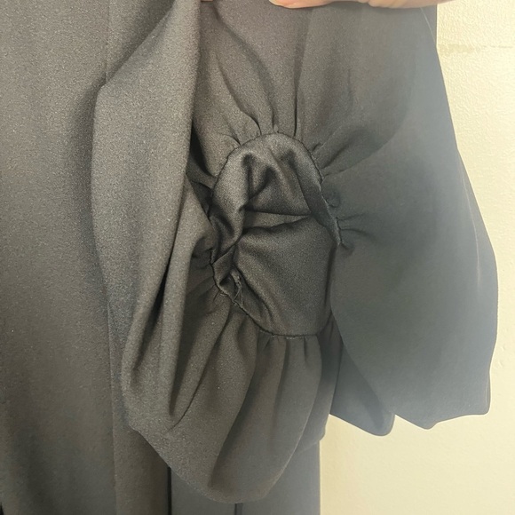 Betsy & Adam Women's Plus Size Bell-Sleeve A-Line Dress size 20W Black - Picture 8 of 9